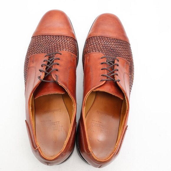 Allen Edmonds Lauderdale Men's 10 D Woven Cap Toe Derby Oxford Dress Shoes USA - Picture 9 of 11
